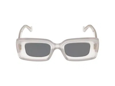 Loewe Womens White G736270x18 Rectangle-frame Acetate Sunglasses In Gray