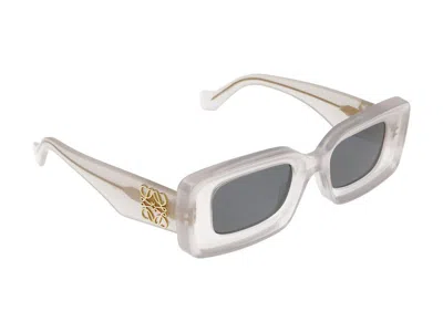Loewe Womens White G736270x18 Rectangle-frame Acetate Sunglasses In Gray