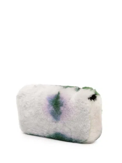 Pre-owned Celine 2000-2025 Shearling Triomphe Chain Shoulder Bag