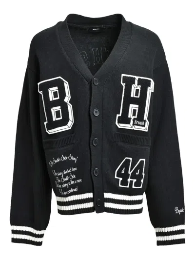 Breath Bh-patch Cardigan In Black