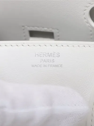 Pre-owned Hermes 2023 Swift Birkin Retourne 25 Handbag In White