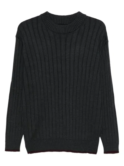Gr10k Ribbed Crew-neck Sweater In Black