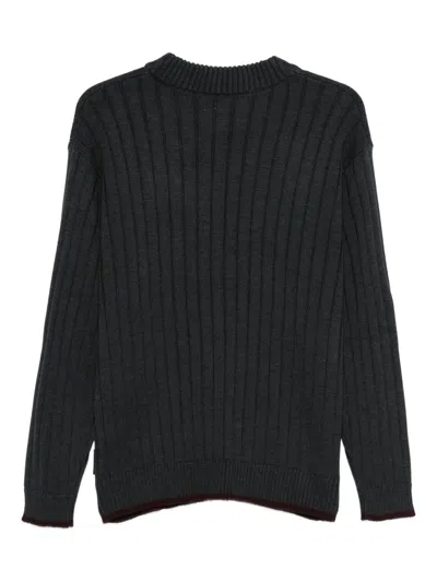 Gr10k Ribbed Crew-neck Sweater In Black
