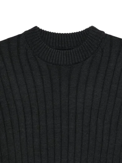 Gr10k Ribbed Crew-neck Sweater In Black