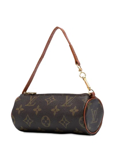 Pre-owned Louis Vuitton 1990-2025 Monogram Papillon Pochette Handbag In Brown