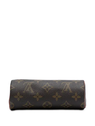 Pre-owned Louis Vuitton 1990-2025 Monogram Papillon Pochette Handbag In Brown
