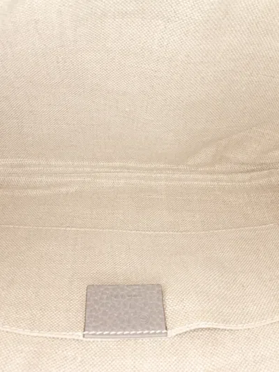 Pre-owned Gucci 2016-2025 Calfskin Bamboo Tassel Clutch Bag In Gray