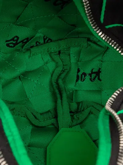 Pre-owned Bottega Veneta 2012-2025 Mini Synthetic Fabric Intrecciato Double Knot Bag Handbag In Black