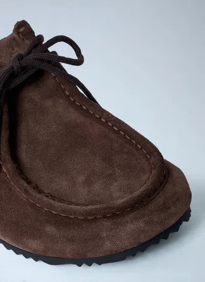 Dries Van Noten Men Leather Slip-on Shoes In Brown