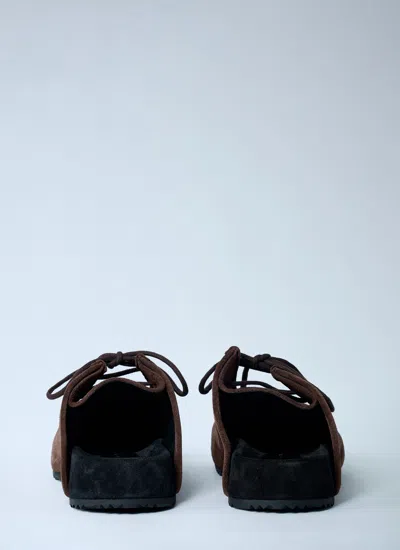 Dries Van Noten Men Leather Slip-on Shoes In Brown