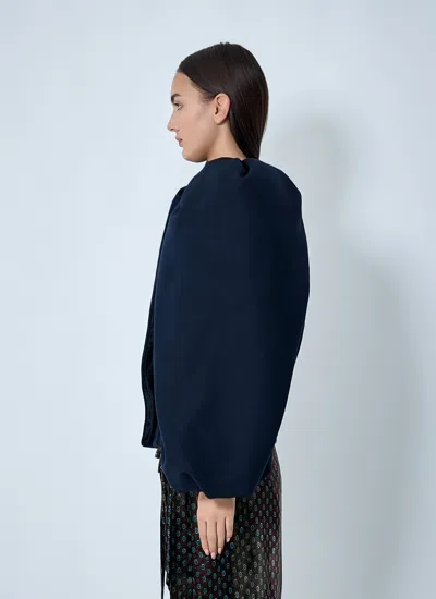 Dries Van Noten Women Puff-sleeve Jacket In Blue