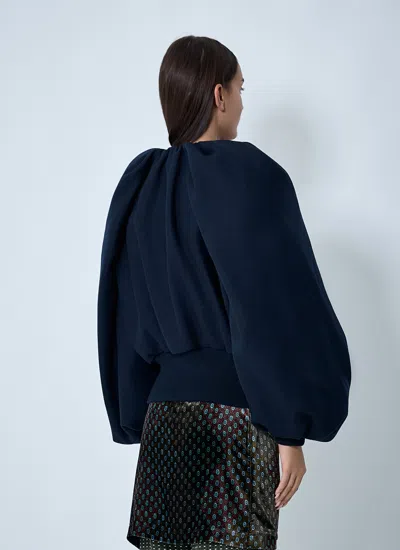 Dries Van Noten Women Puff-sleeve Jacket In Blue