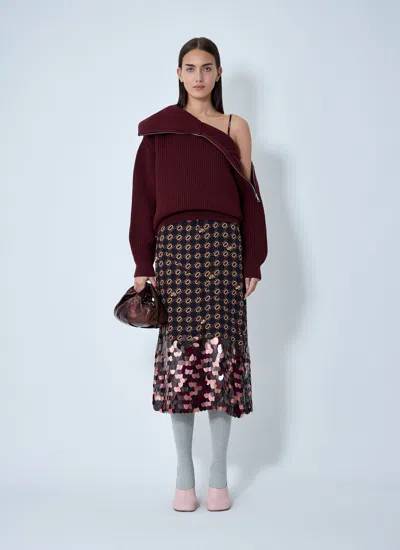 Dries Van Noten Women Zip-collar Sweater In Red