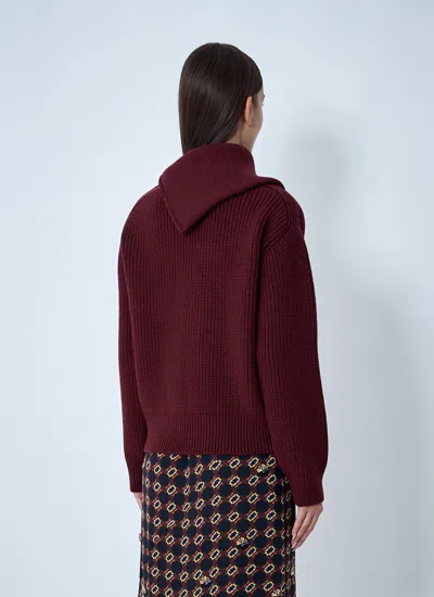 Dries Van Noten Women Zip-collar Sweater In Red
