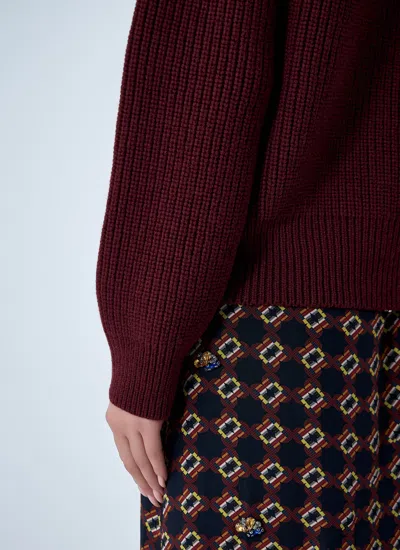 Dries Van Noten Women Zip-collar Sweater In Red