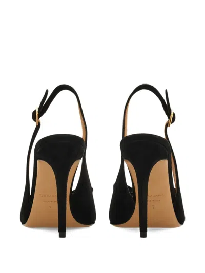 Ferragamo 90mm Vara Bow-detail Slingback Pumps In Black