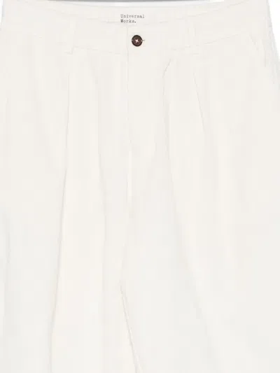 Universal Works Corduroy Trousers In White