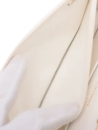 Pre-owned Chanel 2021-2025 Quilted Caviar Coco Casino Phone Holder On Chain Crossbody Bag In White