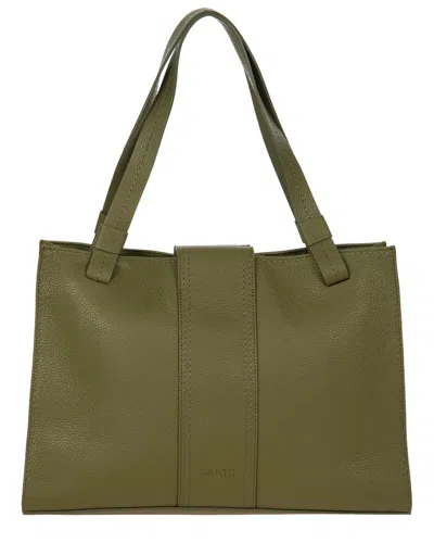 Bric's Orchidea Leather Tote In Green
