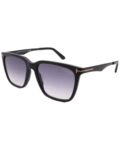 Tom Ford Sunglasses Ft0862/s-01b-54-17-145 Non-polarized In Blue