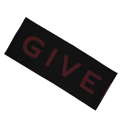 Givenchy Wool Logo Scarf Men In Black