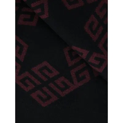 Givenchy Wool Logo Scarf Men In Black