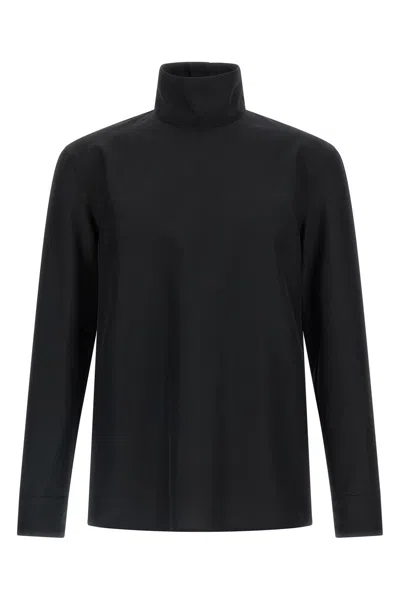 Gucci Technical Panama Shirt Shirt And Blouse Black In Black