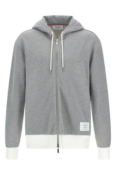 Thom Browne Grey Cotton Sweatshirt In Gray