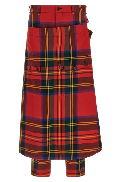 Comme Des Garçons Homme Deux Comme Des Garçons Homme Plus Tartan Pants In Red