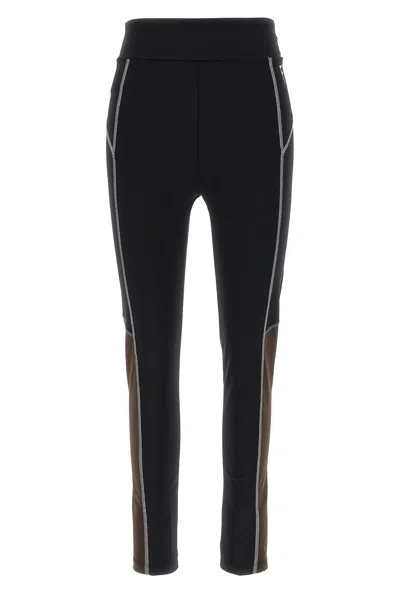 Fendi Color Block Leggings Multicolor In Black
