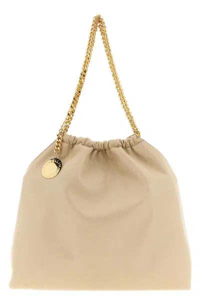 Stella Mccartney Beige Falabella Drawstring Shoulder Bag In Neutral