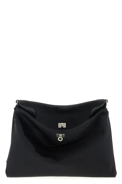 Balenciaga Medium Handbag With Top Handle And Metallic Hardware In Black