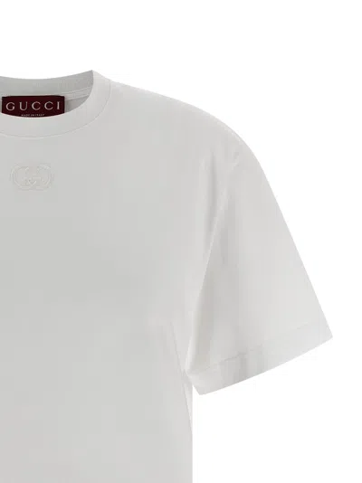 Gucci Incrocio Gg T-shirt White In White