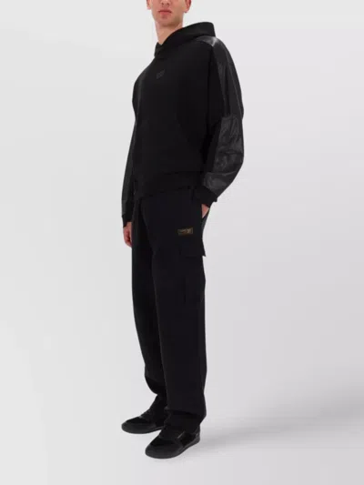 Versace Jeans Couture Utility Jogger Trousers Cargo Pockets In Black