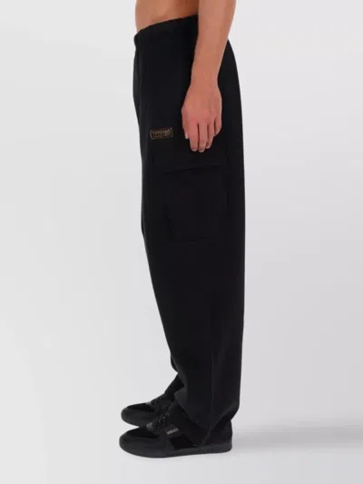 Versace Jeans Couture Utility Jogger Trousers Cargo Pockets In Black