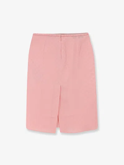 Gucci Women Gg Silk Shirt In Pink