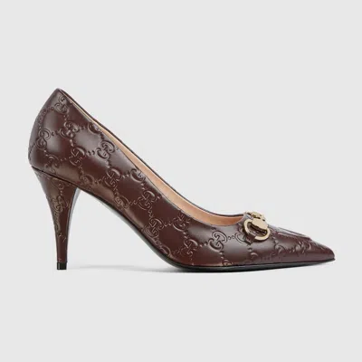 Gucci Women's Pump With Horsebit In Brown