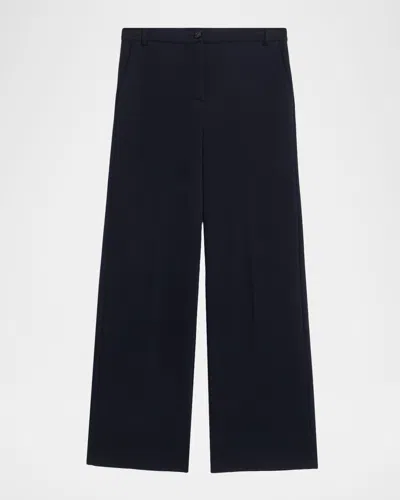 Weekend Max Mara Zelota Flannel Jersey Ankle Trousers In Blue