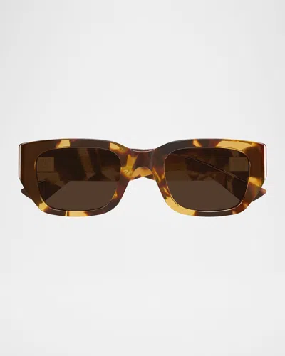 Bottega Veneta Bv1400s Linea Intrecciato 002 Havana Brown Sunglasses In Brown