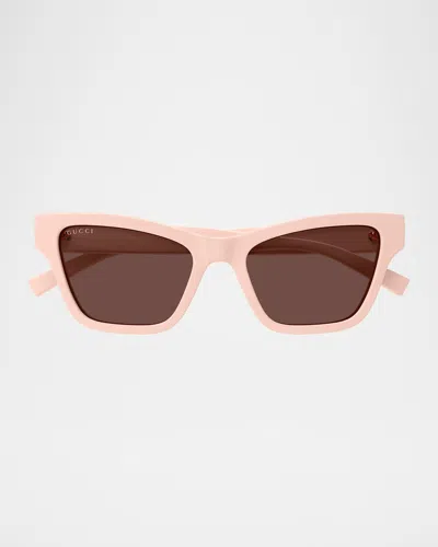 Gucci Brown Cat Eye Ladies Sunglasses Gg1982s 004 53 In Pink