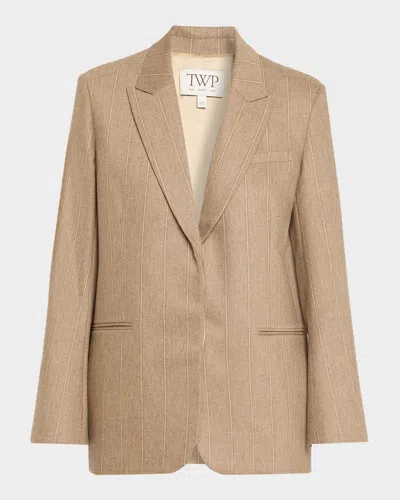Twp Sweet Pea Stretch Wool Pintuck Blazer In Multi