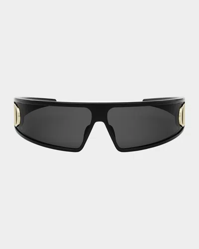 Dior Very M1u Plastic Wrap Sunglasses In Black