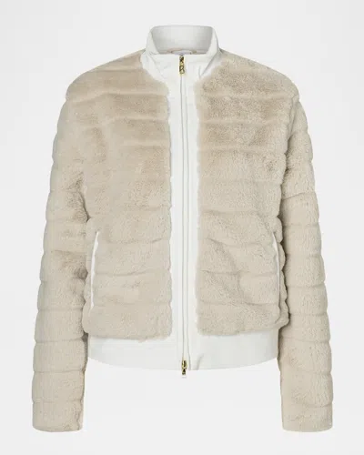 Bogner Katniss Faux Fur Combo Jacket In Gray