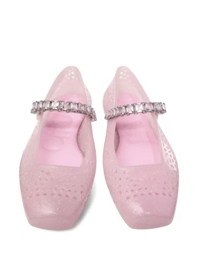 Jimmy Choo Women The Jelly Glittered Ballets In Pink
