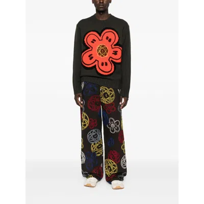 Kenzo Boke Flower Cotton Blend Sweater In Black