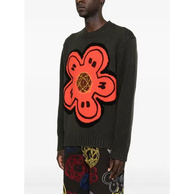 Kenzo Boke Flower Cotton Blend Sweater In Black