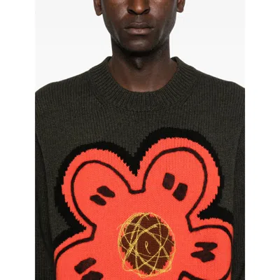 Kenzo Boke Flower Cotton Blend Sweater In Black
