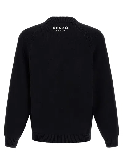 Kenzo Boke Flower Cotton Blend Sweater In Black