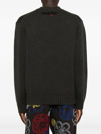 Kenzo Boke Flower Cotton Blend Sweater In Brown