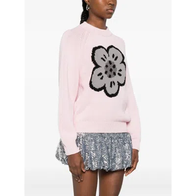 Kenzo Pink Cotton Blend Sweater In Pink